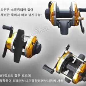 씨타임 미니장구통릴 JG150피래미낚시 빙어 겨울 소형 씨릴 고급 아이스 경량스