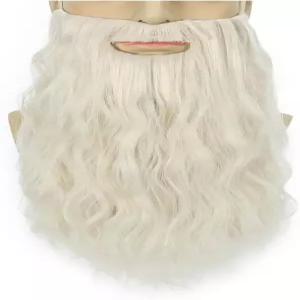 FVCENT 가짜 긴 수염 남성 콧수염 노인 플러시 메이크업 코스프레 무대 공연 파티 의상 용품