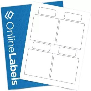 넥 라벨이 있는 3.58인치 x 3.62인치 와인 병 라벨 영구 화이트 매트 세트 400개 팩 100매 잉크젯/ 프린터