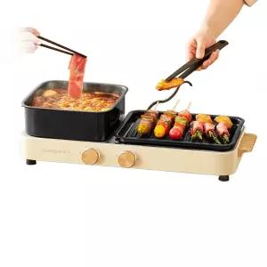 멀티쿠커 멀티그릴 가정용 전기 반반그릴 1400W 단일 분할