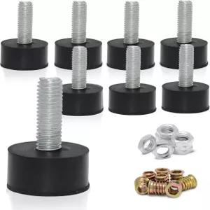 M8 고무 조절 가능 가구 레벨러 8 테이블 의자 다리용 글라이드 레벨링 나사에 나사산 피트 레벨러가