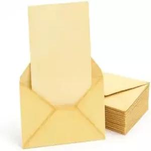 수채화 종이가 포함된 편지용 빈티지 봉투 봉투가 카드 25장 팩 작가 초대장을 위한 GSM 두꺼운 앤티크