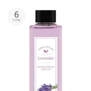 더허브샵 (6종) 120ml 리필오일 디퓨져 레몬유칼립민트 그레이프프룻 라벤더 블랙체리 오렌지