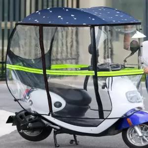 스쿠터 바람막이 지붕 투명 가리개 덮개 우산 차양막 바이크
