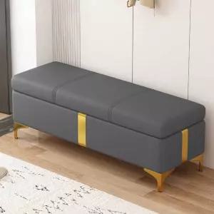 수납형 긴의자 소파 수납장쇼파 그레이 벤치 침실 스툴 100x40x45cm 현관