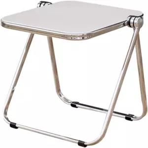 하이타이블 16.2 × 14.1 아크릴 접이식 테이블 거실 침실 및 작은 방을 위한 소형 경량 엔드 조립이 필요