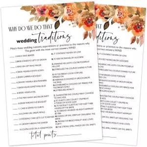 브라이덜 샤워 게임 웨딩 가을 축제 카드 약혼 파티 혜택 바슐로렛 미니멀리스트 용품 답변이 포함된