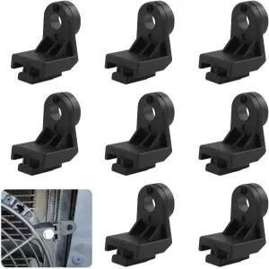 8PCS 라디에이터 팬 마운팅 피트 자동차 냉각 팬을 위한 L자형 설치 다리 전기 키트 슬림 범용 마운트