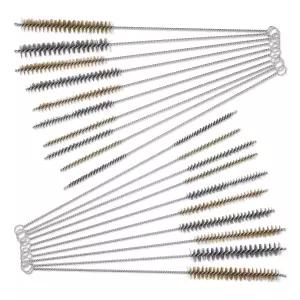 칫솔모 청소용 와이어 튜브 브러시 20개 자동차 부품 병 5가지 크기의 황동 스테인리스 원형