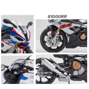 1:12 BMW S1000RR 오토바이 자동차 모델 장난감, 고무 타이어, 앞바퀴 스티어링, 혼다 블레이드, 소년 선물