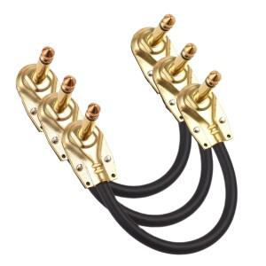 Miwayer 3/6PCS 기타 패치 케이블 1/4 효과 페달 직각 플매트 카펫 러그 악기 액세서리