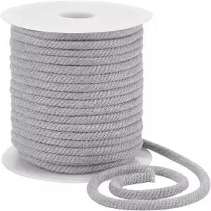 베네크리에이트 27.34야드 연회색 실 코드 6mm 폴리코튼 드로스트링 교체용 소프트 로프와 플라스틱 스풀
