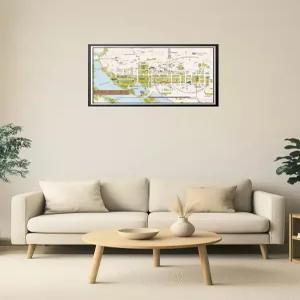 월 아트 임팩트 워싱턴 D.C. 내셔널 몰 관광 지도 랜드마크 기념관 및 메트로 액세스 코팅 종이