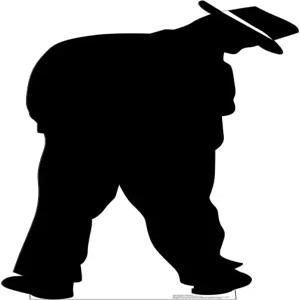 골판지 사람 갱스터 실루엣 실물 크기 컷아웃 스탠드업