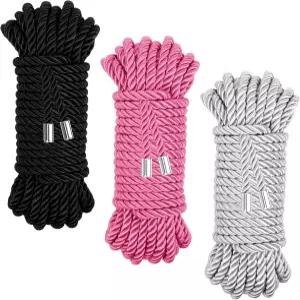 콜드에어솝 소프트 실크 로프 3팩 스킨 프렌들리 트위스트 트림 나일론 코드 장식용 새틴 샤이닝