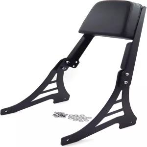 할리 스포츠스터 1200 883과 호환되는 가죽 패드가 있는 HTMT MT146S 블랙 스컬 등받이 시시 바