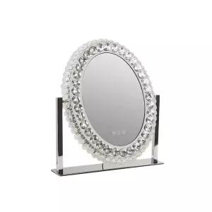 대형 크리스탈 거울 벽 조명 파티 휴대용 욕실 볼록