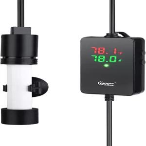 하이거 ECO 정밀 수족관 수중 히터 5100갤런 어항 히터용 50W 디지털 디스플레이 조절식 바닷물 담수