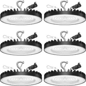 이후벤 UFO 리드 하이베이 라이트 250W 6팩 35000lm 5000K ETL 공장 헛간 창고 워크숍을 위한 샵 픽스처