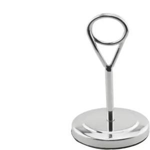 HJ가든 실버 스테인리스 스틸 메뉴 홀더 호텔 레스토랑 데스크톱 카드 수직 연회석 접시 테이블 번호 사진