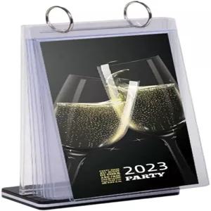 리쿄 아크릴 간판 홀더 테이블 카드 멀티 페이지 플립 디스플레이 6페이지12면 T자형 양면 데스크톱