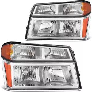 0412 콜로라도 캐니언 크롬/클리어/앰버 HLOHCCGC044PCHAM과 호환되는 OE 스타일 헤드라이트의 DNA 모터링