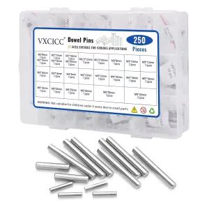 VXCICC 250Pcs 스테인리스 스틸 다웰 핀 선반 브래킷 페그 이층 침대 교체용 하드웨어 DIY 캐비닛
