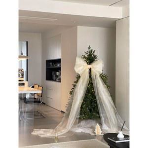 크리스마스 트리 대형 왕리본 기본 새틴 75MX 원터치 핑크 장식 프레임 옵션6