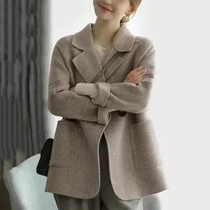 탕 크롭자켓 여성용 가죽자켓 두꺼운 양면 여자탕