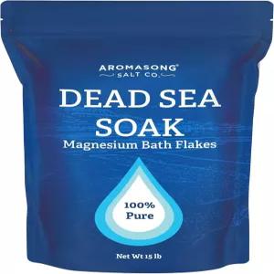 아로마송 마그네슘 플레이크 15파운드 ？ 사해 목욕 및 발 흡수 목욕당 27360mg의 마그네슘을 함유한 엡섬