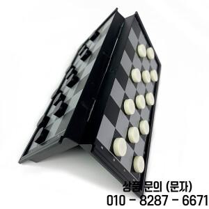 접이식 자석 64 그리드 체커 보드 게임 휴대용 플라스틱 탁상용 여행 야외 클래식 전략 세트