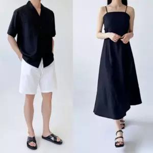 브라이덜샤워 커플룩 신혼여행 피로연 커플 이브닝 휴가 시밀러룩 해변룩 3WFC135220