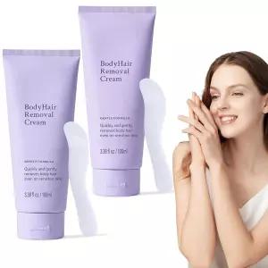 남녀용 순한 바디 제모 크림 2종 6.76 Fl Oz 없는 완벽한 주걱 어플리케이터가 포함된 모든 피부 타입과