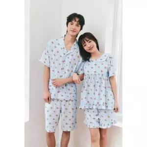 [솔브] 정상 레이온 푸들 구름나염 여름 커플 파자마 SPA2606M SPA2606W T_P420075666