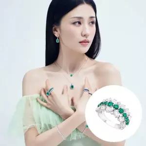 [DIAME][박하선PICK] 아이리스 아폴로 18K골드 랩그로운 에메랄드 반지 FGDGR1206WGLAB