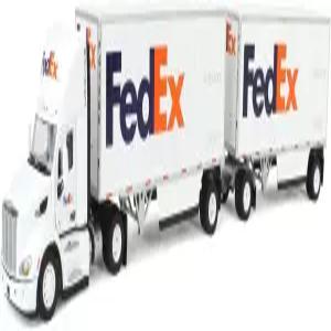 다이캐스트 마스터스 1/50 한정판 FedEx Peterbilt 579 싱글 액슬 데이 캡와바시 28인치 강아지 트레일러
