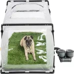 미라 세이프티 퍼스트브레드 접이식 CBRN 애니멀 아크 개 방독 마스크 군용 등급의 인클로저 및 개와