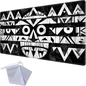 MTG와 호환되는 FXIANGWL 패턴 게이밍 플레이 매트 스티치 엣지가 있는 카드 게임 투명 드로스트링 백이