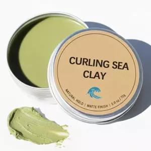 컬링 씨 클레이 - 하이 홀드 로우 샤인 헤어 스타일링 천연 성분 (2온스) 모든 모발 유형에 맞는 컬 텍스처