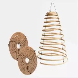 롤 시트로넬라 코일 실외 파티오 뒷마당 및 캠핑 조명용 캔들 걸이 오일 향 스틱 24시간 지속 3팩6인치