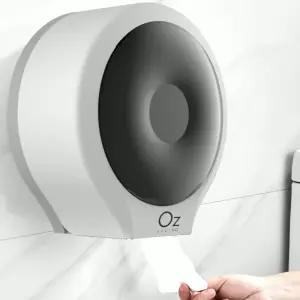 3색 1개 반투명 업소용 화장실 휴지 점보 롤 케이스 디스펜서 공공장소 휴지 거치함