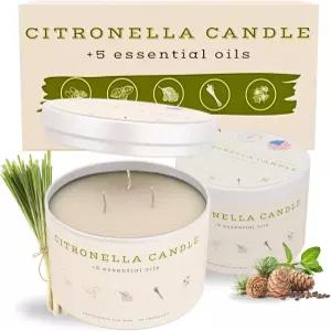 버즈 디펜더 14온스 야외 시트로넬라 캔들 매우 효과적이고 100 천연 64시간 연소 시간 2배 대형 뒷마당