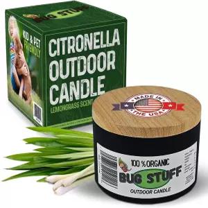 버그 스터프 올 내추럴 아웃도어 시트로넬라 캔들 신선한 시트러스 향이 나는 100 야외 파티오 및 캠핑