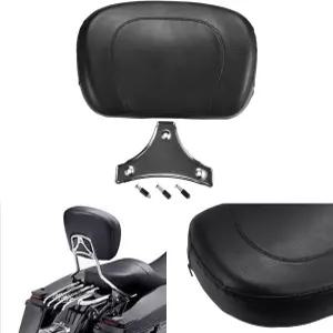 야마하 혼다 스즈키 가와사키 자전거/맞춤형 자전거/초퍼/투어링/크루저용 NATGIC 모터사이클 등받이 블랙