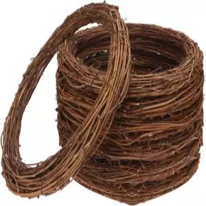 국립짐 7개 12인치 천연 포도나무 화환 세트 DIY 공예용 손으로 짠 가지 크리스마스 장식 홈 이벤트