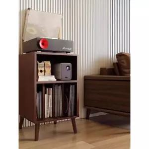 진열장 턴테이블 수납 작은 원목 거치대 정리 블랙