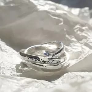 [다잇템] 여자 실버 미드나잇 트위스트 코디 실링 반지