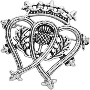 사이디안 실버 시슬 크라운 브로치 아일랜드 로열티 배지 스코틀랜드 1.49 x 1.42 0.3온스9g 합금 빈티지