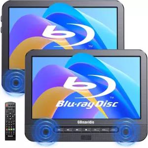 10.1 차량용 휴대용 블루레이 플레이어 충전식 배터리 듀얼 스크린 DVD 플레이어로 1080P 비디오 돌비