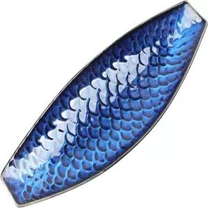 산베게 16인치 대형 세라믹 장식 트레이 긴 보트 모양의 중앙 그릇 가정용 다용도 서빙 접시 파티 또는